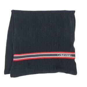 Calvin Klein Black Logo'd Super Soft Infinity Scarf